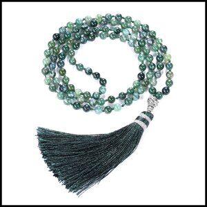 Mala Prayer Beads Wrap Necklace Healing Crystal Stone Yoga Meditation Reiki